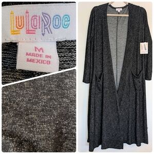 NWT LuLaRoe Heathered Charcoal Sarah Lagenlook Casual Lounge Classic Chic
